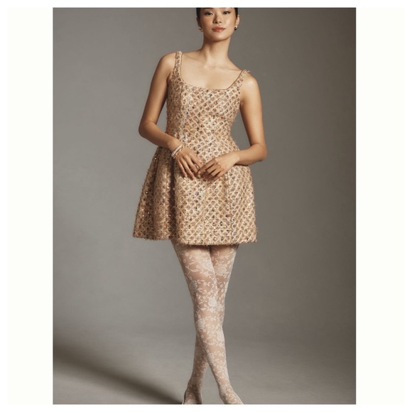 NWT Anthropologie Maeve Tweed Fit & Flare Mini Dress - Picture 5 of 16